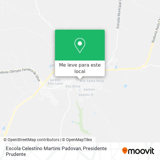 Escola Celestino Martins Padovan mapa