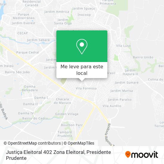 Justiça Eleitoral 402 Zona Eleitoral mapa