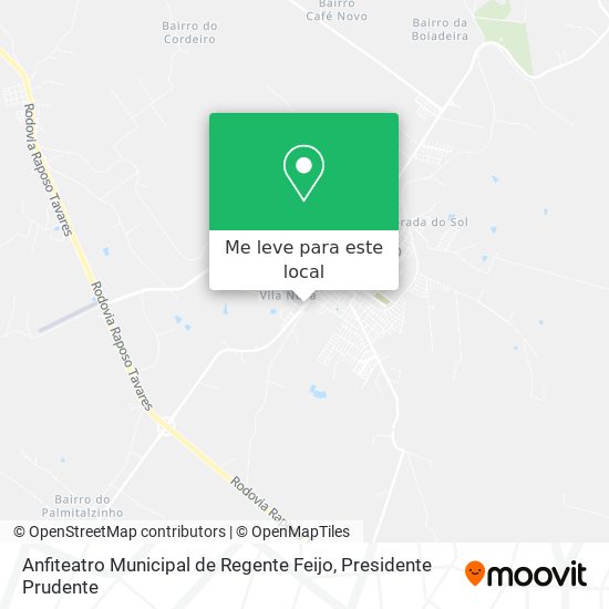 Anfiteatro Municipal de Regente Feijo mapa
