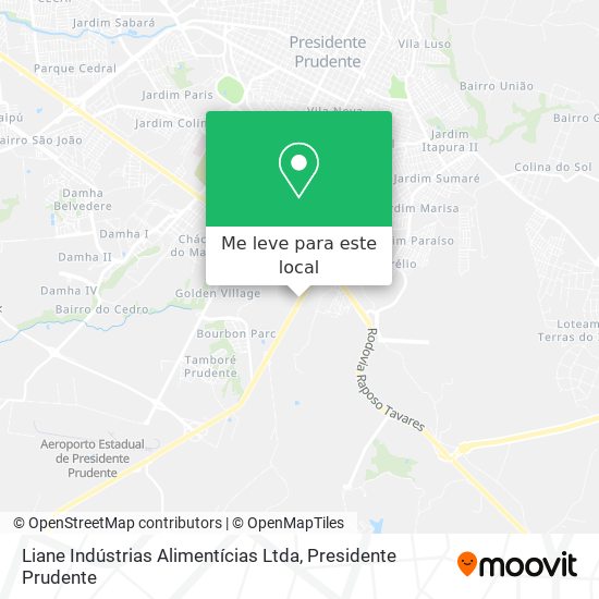 Liane Indústrias Alimentícias Ltda mapa