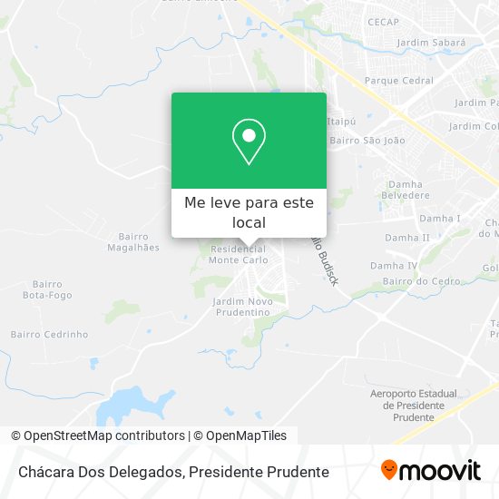 Chácara Dos Delegados mapa