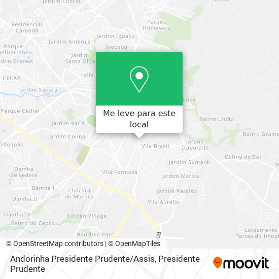 Andorinha Presidente Prudente / Assis mapa