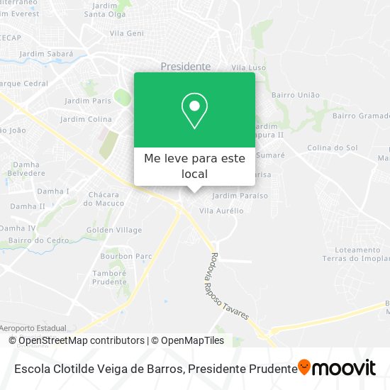 Escola Clotilde Veiga de Barros mapa
