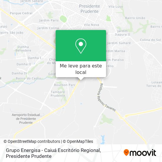 Grupo Energisa - Caiuá Escritório Regional mapa