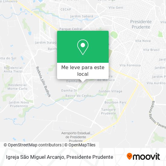 Igreja São Miguel Arcanjo mapa