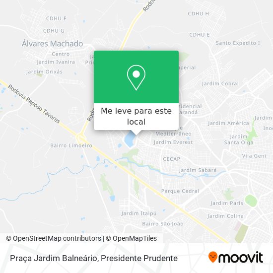 Praça Jardim Balneário mapa