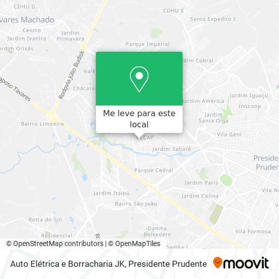 Auto Elétrica e Borracharia JK mapa