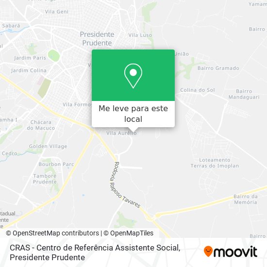 CRAS - Centro de Referência Assistente Social mapa
