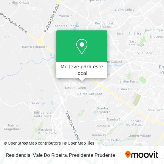 Residencial Vale Do Ribeira mapa