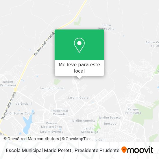 Escola Municipal Mario Peretti mapa