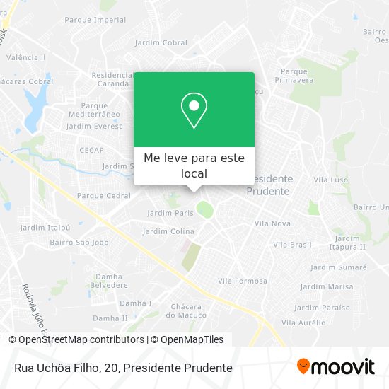 Rua Uchôa Filho, 20 mapa