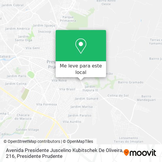 Avenida Presidente Juscelino Kubitschek De Oliveira, 216 mapa