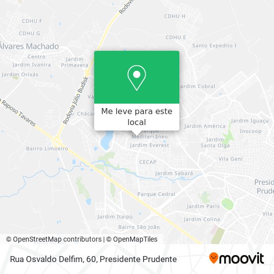 Rua Osvaldo Delfim, 60 mapa