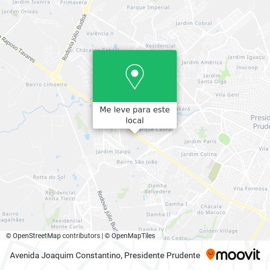 Avenida Joaquim Constantino mapa