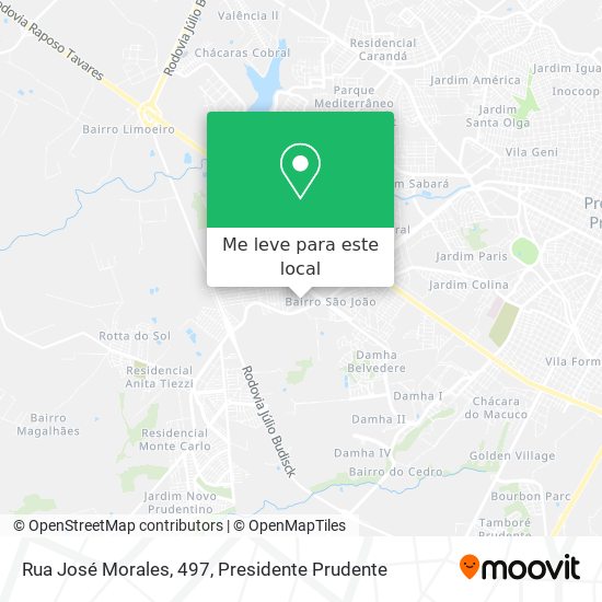 Rua José Morales, 497 mapa