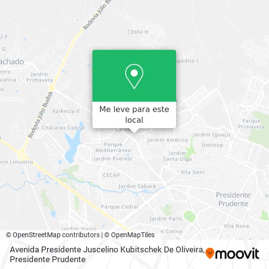 Avenida Presidente Juscelino Kubitschek De Oliveira mapa
