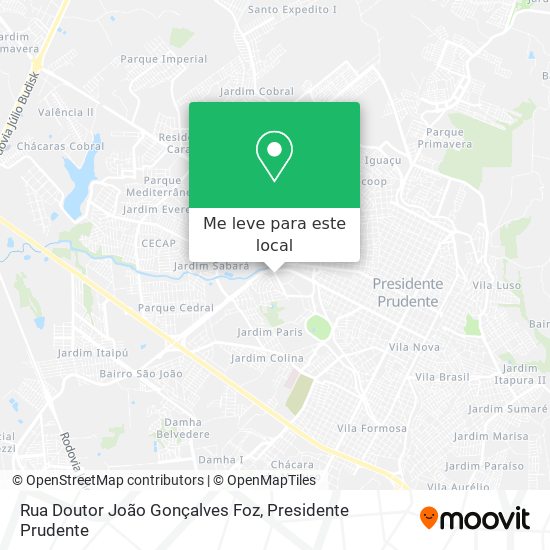 Rua Doutor João Gonçalves Foz mapa