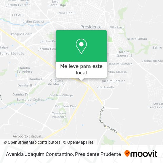 Avenida Joaquim Constantino mapa