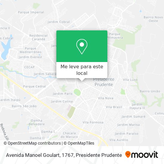 Avenida Manoel Goulart, 1767 mapa