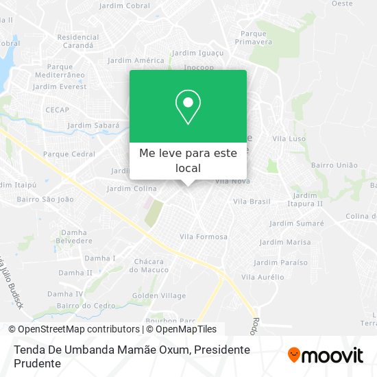 Tenda De Umbanda Mamãe Oxum mapa
