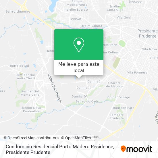 Condomínio Residencial Porto Madero Residence mapa