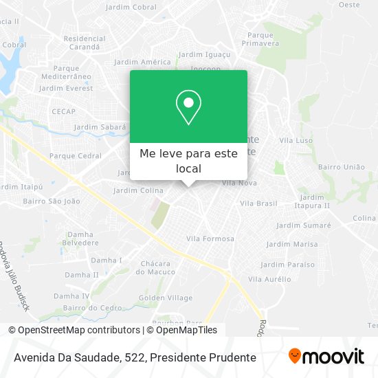 Avenida Da Saudade, 522 mapa