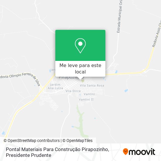 Pontal Materiais Para Construção Pirapozinho mapa