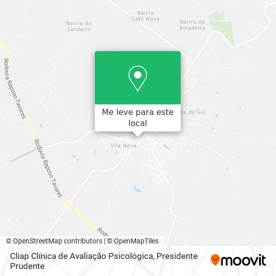 Cliap Clínica de Avaliação Psicológica mapa