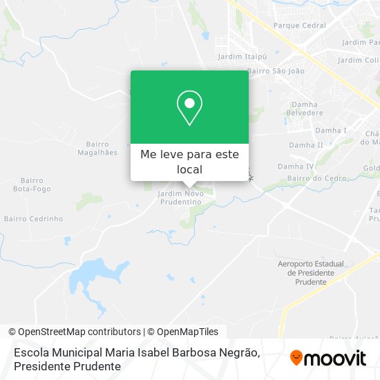 Escola Municipal Maria Isabel Barbosa Negrão mapa