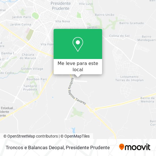 Troncos e Balancas Deopal mapa