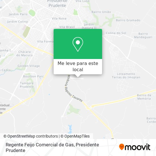 Regente Feijo Comercial de Gas mapa