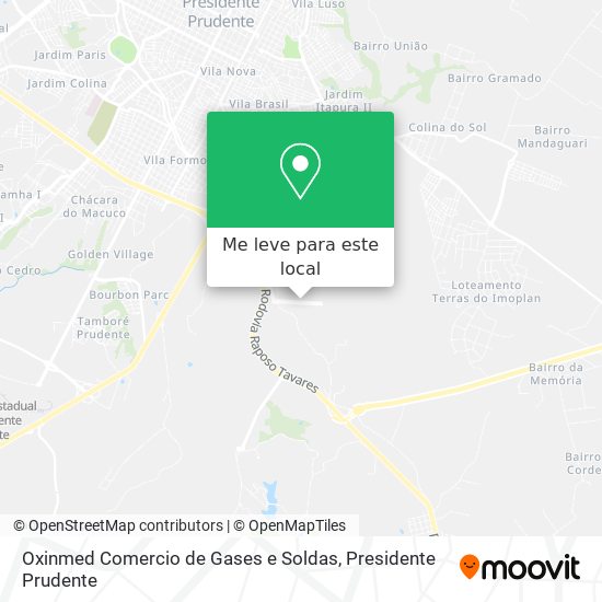 Oxinmed Comercio de Gases e Soldas mapa