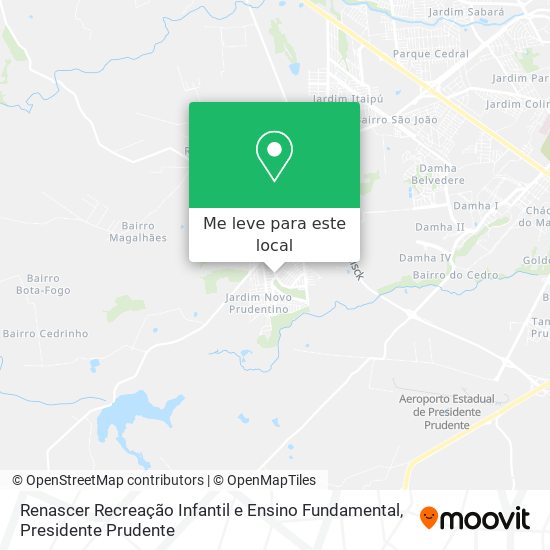 Renascer Recreação Infantil e Ensino Fundamental mapa