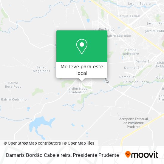 Damaris Bordão Cabeleireira mapa