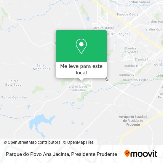 Parque do Povo Ana Jacinta mapa