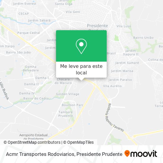 Acmr Transportes Rodoviarios mapa