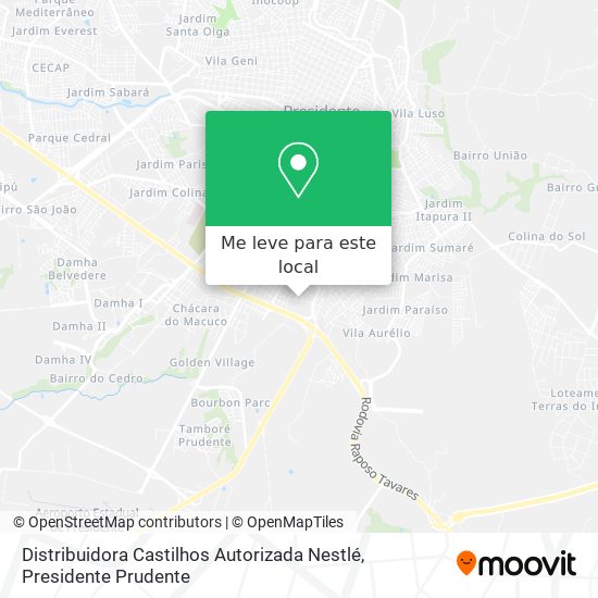Distribuidora Castilhos Autorizada Nestlé mapa