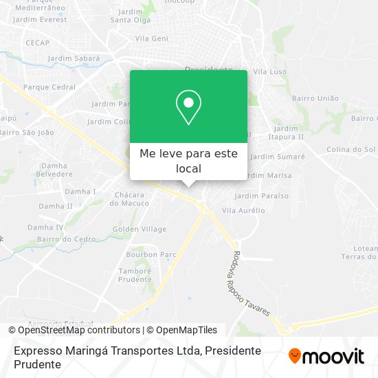 Expresso Maringá Transportes Ltda mapa