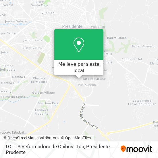 LOTUS Reformadora de Onibus Ltda mapa