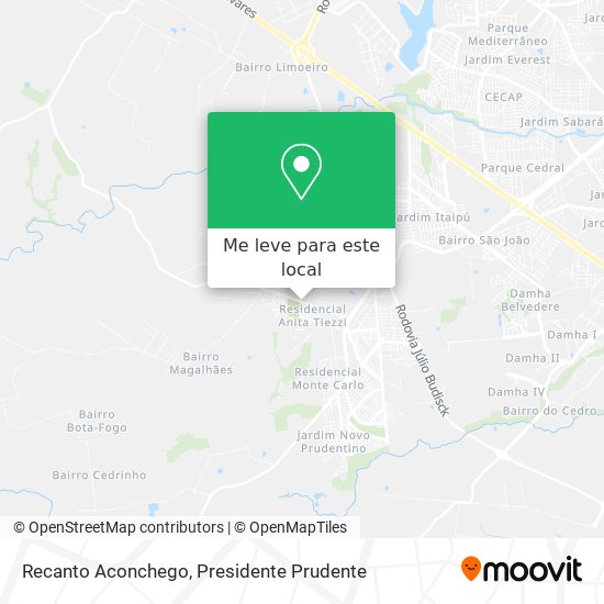 Recanto Aconchego mapa