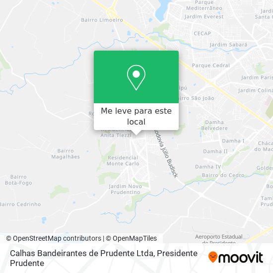 Calhas Bandeirantes de Prudente Ltda mapa