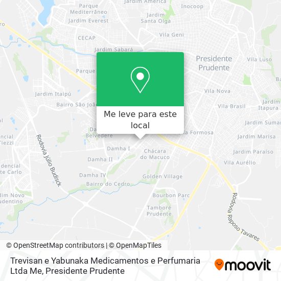 Trevisan e Yabunaka Medicamentos e Perfumaria Ltda Me mapa