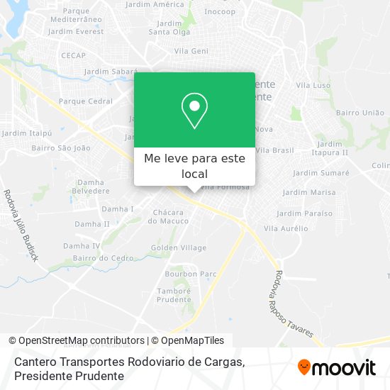 Cantero Transportes Rodoviario de Cargas mapa