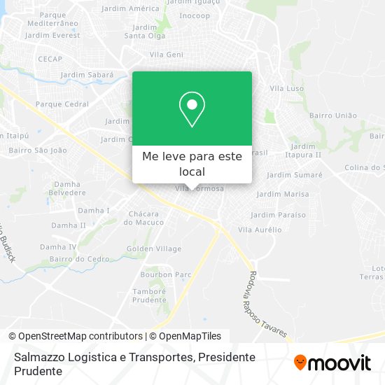 Salmazzo Logistica e Transportes mapa