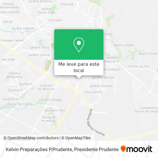 Kelvin Preparações P.Prudente mapa