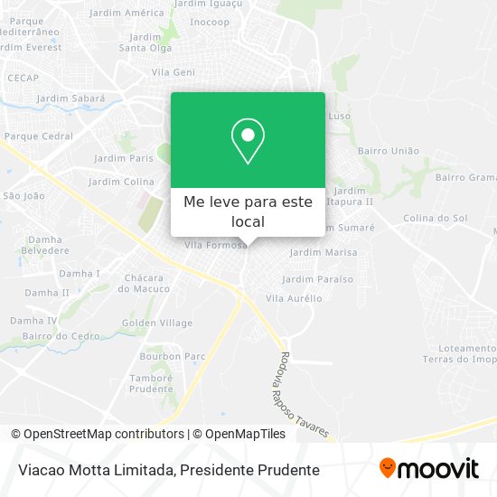 Viacao Motta Limitada mapa