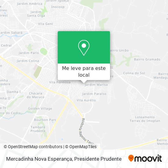 Mercadinha Nova Esperança mapa