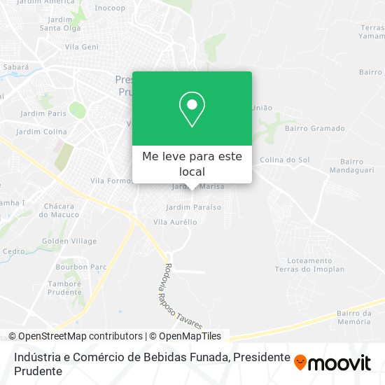 Indústria e Comércio de Bebidas Funada mapa