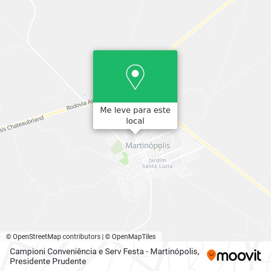 Campioni Conveniência e Serv Festa - Martinópolis mapa