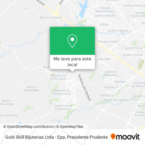 Gold Skill Bijuterias Ltda - Epp mapa